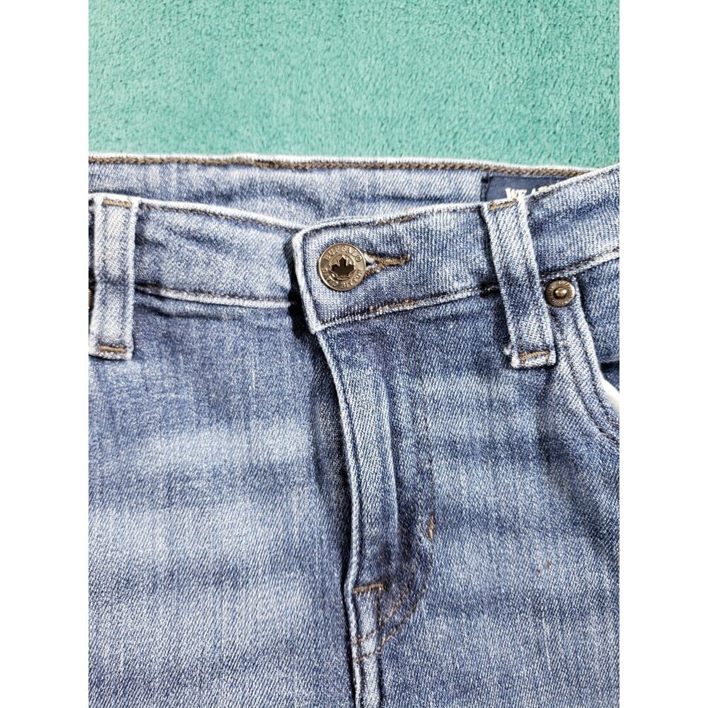 Buffalo Jeans Sz 31 Womens Blue Denim Stretch Pants Mid Rise Alexa Slim Straight - Picture 7 of 14